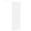 vidaXL Sliding Door 83 x 232 cm Solid Pine Wood White