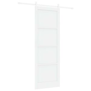vidaXL Sliding Door 83 x 232 cm Solid Pine Wood White