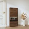 vidaXL Shoe Cabinet Brown Oak 59x17x150 cm Engineered Wood