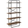 vidaXL Bookshelf 5-Tier 100 x 35 x 175.5 cm PB Smoked Oak