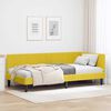 vidaXL Corner Bed Frame with Headboard Yellow 100 cm x 200 cm Velvet