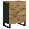 vidaXL Bedside Cabinet 50x33x62 cm Solid Wood Mango&Engineered Wood
