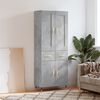 vidaXL Highboard Concrete Grey 69.5x34x180 cm Engineered Wood