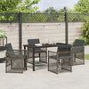 vidaXL Garden Dining Set 5 pcs Grey Poly Rattan