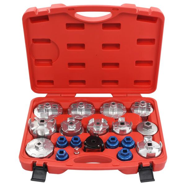 vidaXL 19 Piece Oil Filter Cap Set