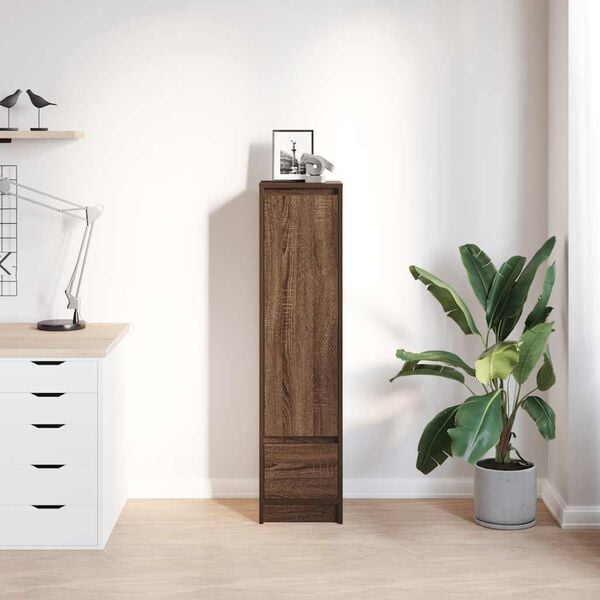 vidaXL Highboard Brown Oak 29.5x34x119.5 cm Engineered Wood