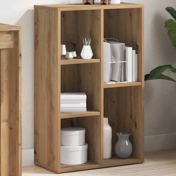 vidaXL Book Cabinet Artisan Oak 50x25x80 cm Engineered Wood
