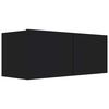 vidaXL TV Cabinet Black 80x30x30 cm Engineered Wood