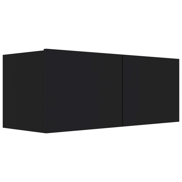 vidaXL TV Cabinet Black 80x30x30 cm Engineered Wood