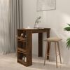 vidaXL Bar Table with Storage Rack Smoked Oak 102x50x103.5cm Engineered Wood