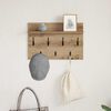 vidaXL Wall-Mounted Coat Rack with Shelf Artisan Oak 60 x 40 x 12 cm