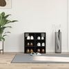 vidaXL Shoe Cabinet Black Oak 52 x 30 x 50.5 cm Engineered Wood