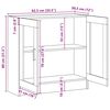 vidaXL Vitrine Cabinet White 82.5x30.5x80 cm Engineered Wood