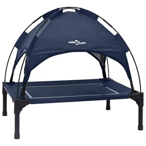 vidaXL Dog Bed 63 x 49.5 x 60 cm Steel Navy Blue