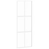 vidaXL Sliding Door White 76x205 cm Tempered Glass and Aluminium