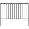 vidaXL Fence Panel with Posts Powder-coated Steel 1.81x0.75 m Black