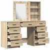 vidaXL Dressing Table 3 pcs Brown 40 x 41 x 135 cm Engineered wood
