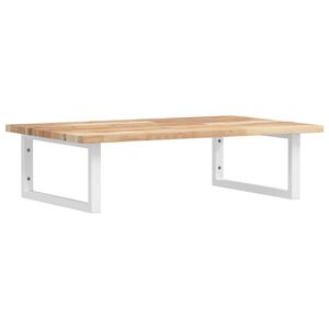 vidaXL Basin Shelf Wall Mounted Steel and Solid Wood Acacia