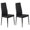 Venture Home Dining Chairs 2 pcs Slim Leather-look Black