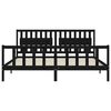 vidaXL Bed Frame without Mattress Black 200x200 cm Solid Wood Pine