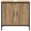 vidaXL Bathroom Furniture Set with Shelf 2 pcs Brown Engineered wood