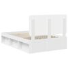 vidaXL Bed Frame with Headboard White 135 x 190 cm Solid Pine Wood
