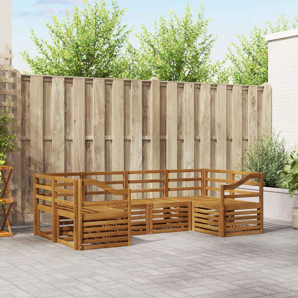 vidaXL Sofa Sets 6 pcs Natural Solid Acacia Wood