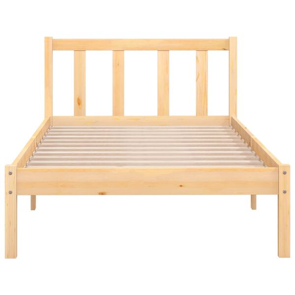 vidaXL Bed Frame without Mattress Solid Wood Single
