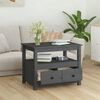 vidaXL Coffee Table Grey 71x49x55 cm Solid Wood Pine