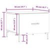 vidaXL Coffee Tables 2 pcs Black 50x50x40 cm Engineered Wood