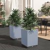 vidaXL Planters 2 pcs Light Grey 30x30x37 cm Polypropylene