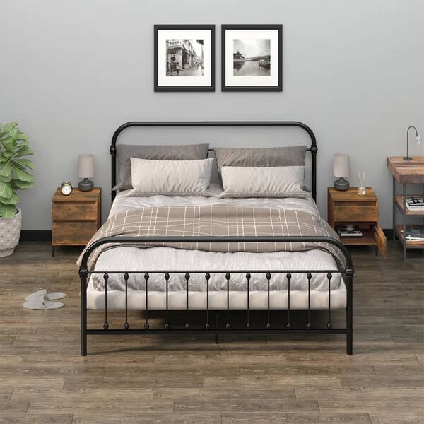 vidaXL Bedside Cabinets 2 pcs Smoked Oak 40x35x50 cm