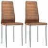 vidaXL Dining Chairs 2 pcs Brown 41.5 x 48 x 99 cm