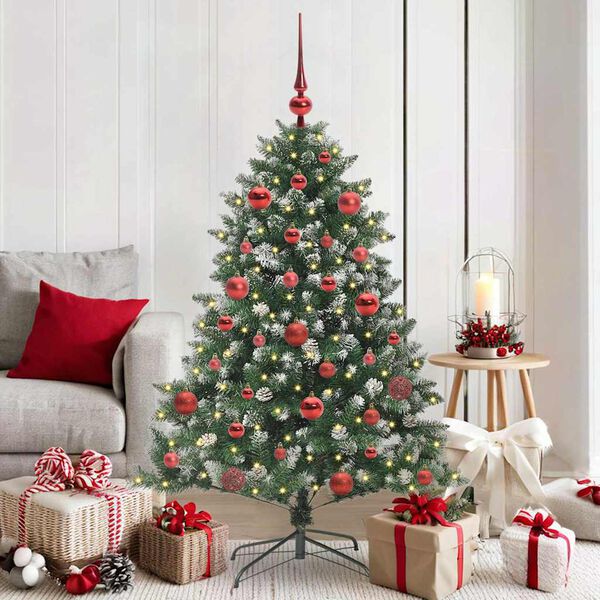 vidaXL Artificial Christmas Tree with 150 LEDs with Stand Green 150 cm