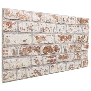 vidaXL Wall Panels 10 pcs Red and White 100 x 50 cm EPS Foam