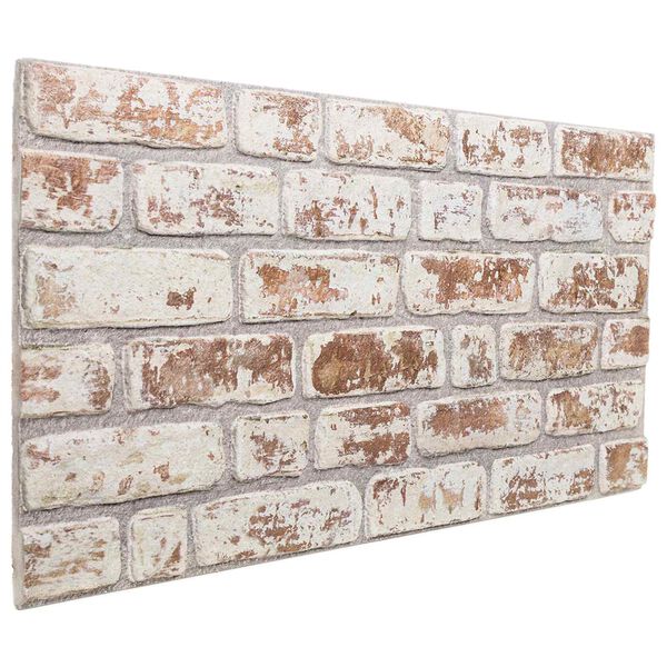 vidaXL Wall Panels 10 pcs Red and White 100 x 50 cm EPS Foam