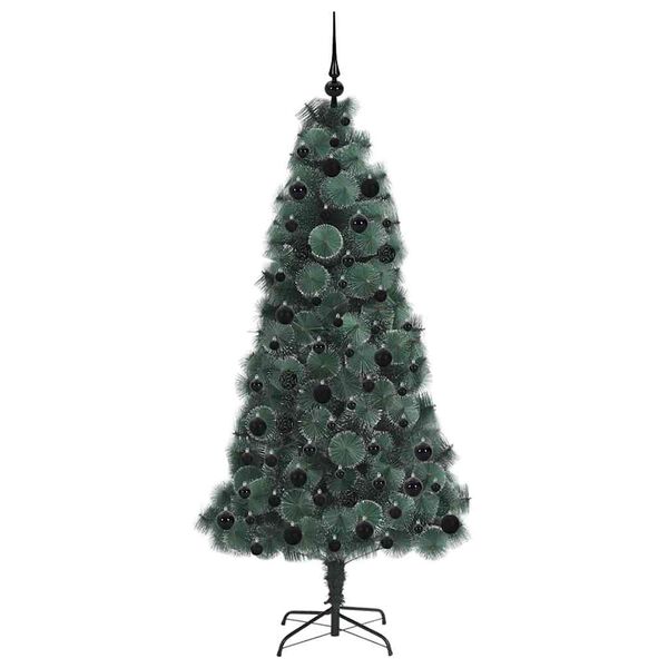 vidaXL Artificial Pre-lit Christmas Tree with Ball Set Green 180 cm