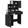 vidaXL Dressing Table with Cabinet Black 80x35x132 cm