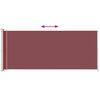 vidaXL Patio Retractable Side Awning 180x500 cm Red