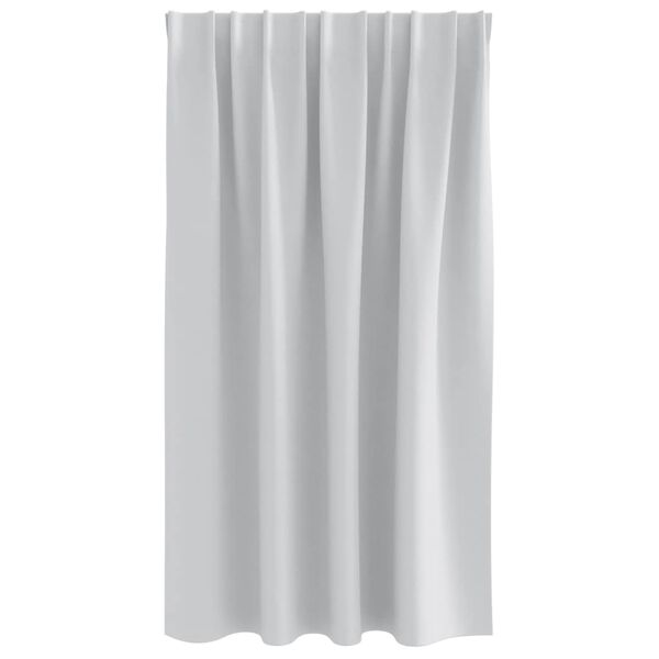 vidaXL Blackout Curtains with Rings 2 pcs Pale Grey 140 x 140 cm