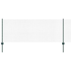 vidaXL Outdoor Welded Wire Fence with Posts 10 x 0.8 m Green Mesh