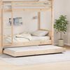 vidaXL Bed Frame Natural 90 x 200 cm Solid Pine Wood