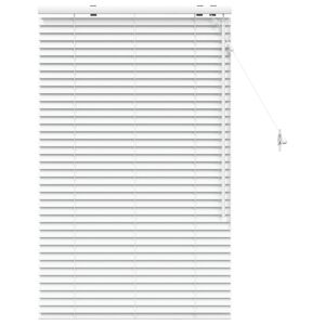 vidaXL Venetian Blind White 85 x 130 cm 35 mm Solid Paulownia Wood