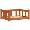 vidaXL Dog Bed Wax Brown 65.5 x 50 x 28 cm Solid Pine Wood