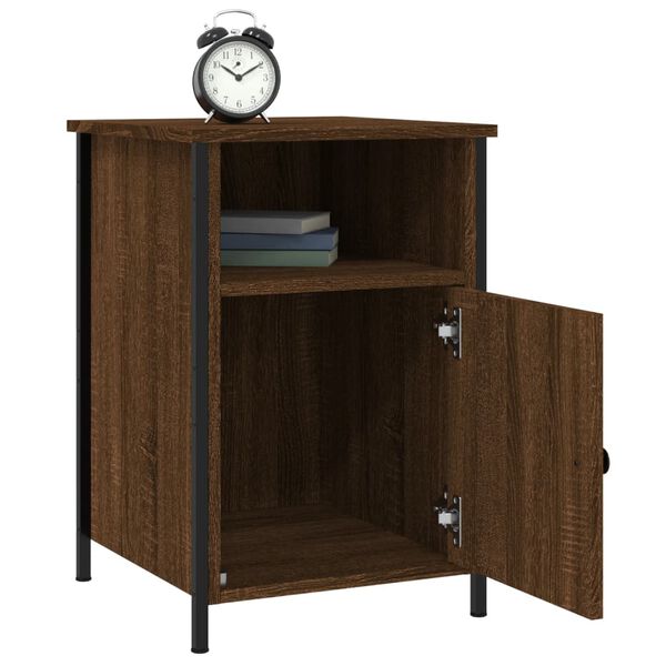 vidaXL Bedside Cabinet Brown Oak 40x42x60 cm Engineered Wood