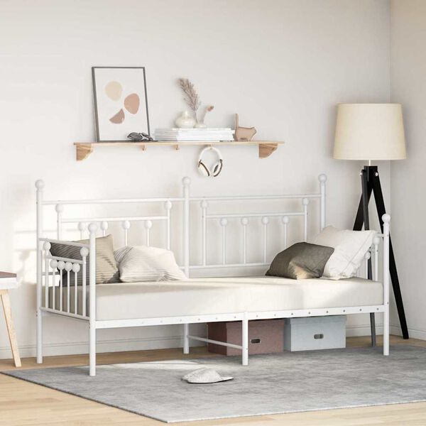 vidaXL Daybed Frame White 75 x 190 cm Steel