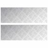 vidaXL Stair Tread Rectangular 2 pcs Silver 75 x 25 cm Aluminium