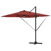 vidaXL Roma Parasol Red 286 x 285 x 270 cm Aluminium and Polyester