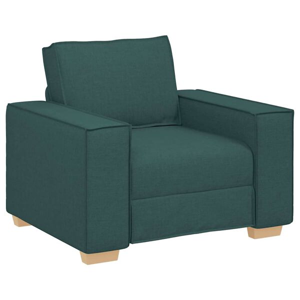 vidaXL Sofa Set 3 pcs Dark Green Fabric