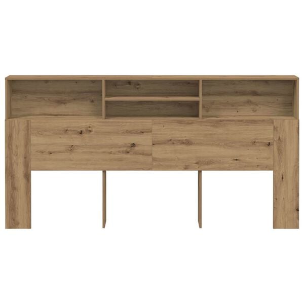 vidaXL Headboard Cabinet Artisian Oak 200x19x103.5 cm Engineered Wood